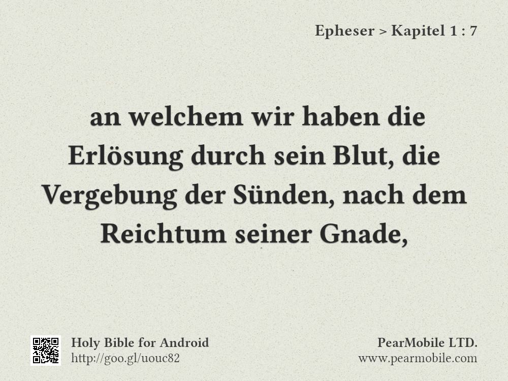Epheser, Kapitel 1:7
